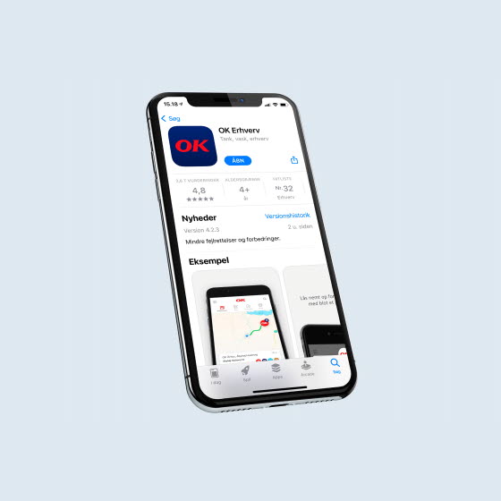 Hent OK's app til erhverv